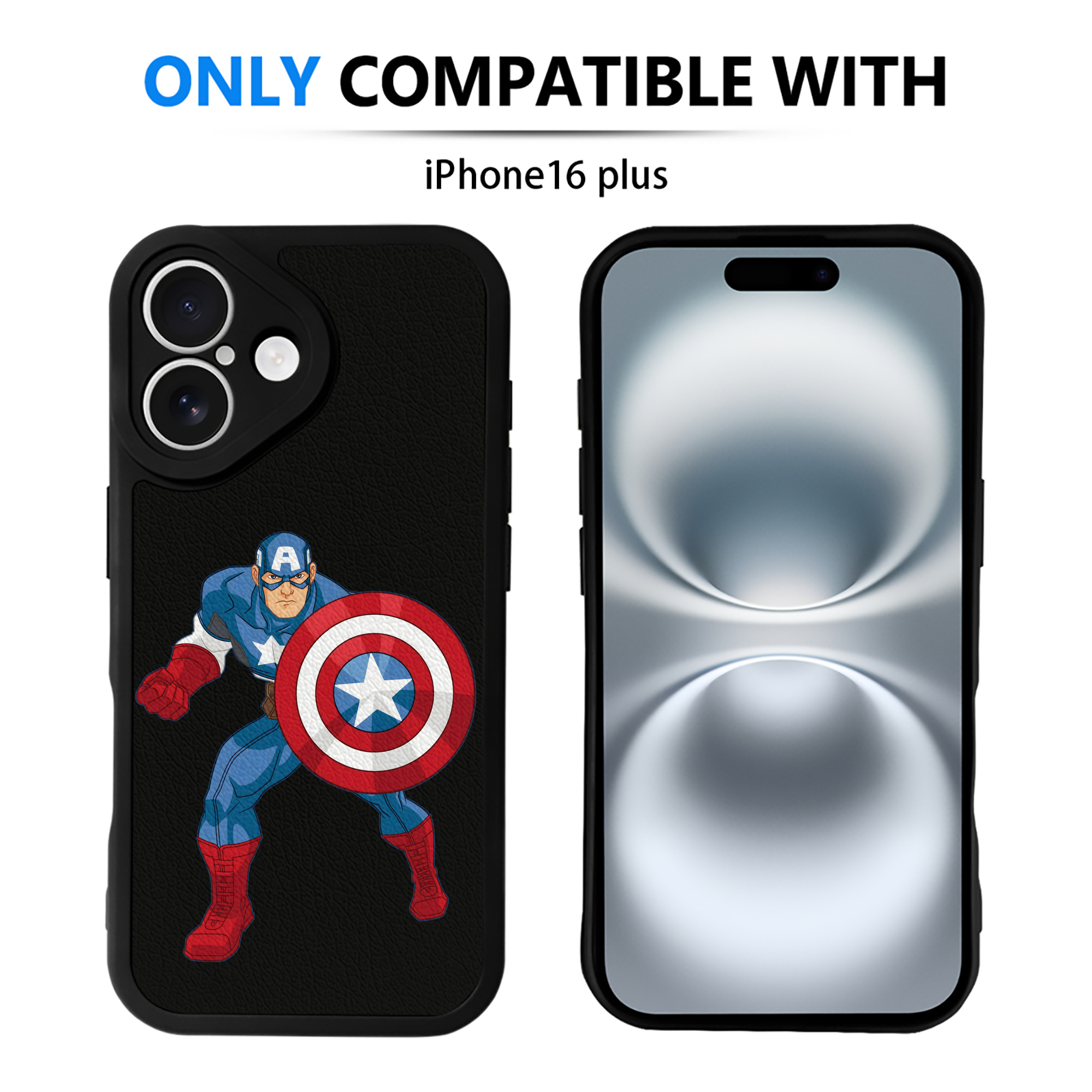 （画像用） アベンジャーズ The Avengers 【iPhone 16シリーズ対応】シリコンスマホケース（レザー調） 材質：シリコン